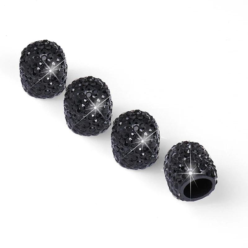 Car Diamond-encrusted Valve Cap Car-mounted Clay Full-drilled Rhinestone Valve Core Cover Car Diamond Wheel with Diamonds Tire