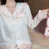 1011 Sweet Pajamas Girl Spring and Summer Student Thin Cute Loungewear Suit Internet Celebrity Explosion Cartoon