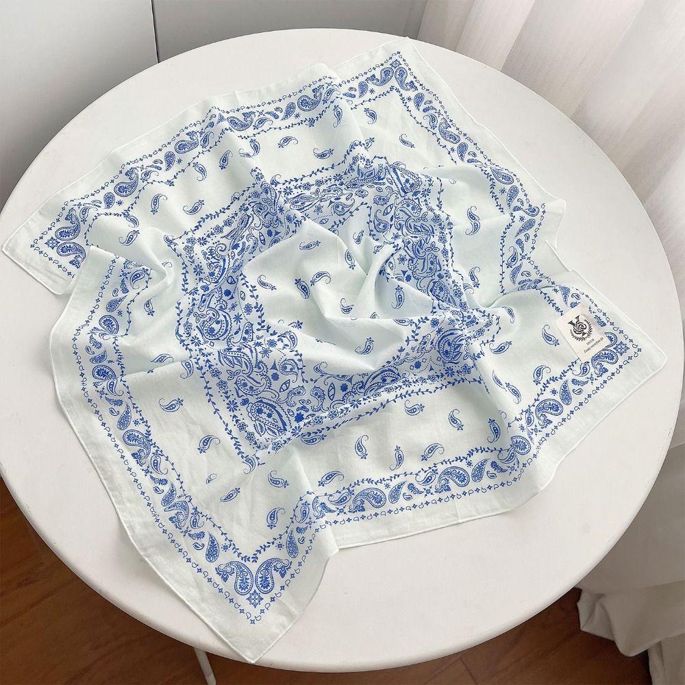 Korean Cashew Nut Print Silk Scarf Breathable Small Scarves Square Handkerchief  Scarf Accessories