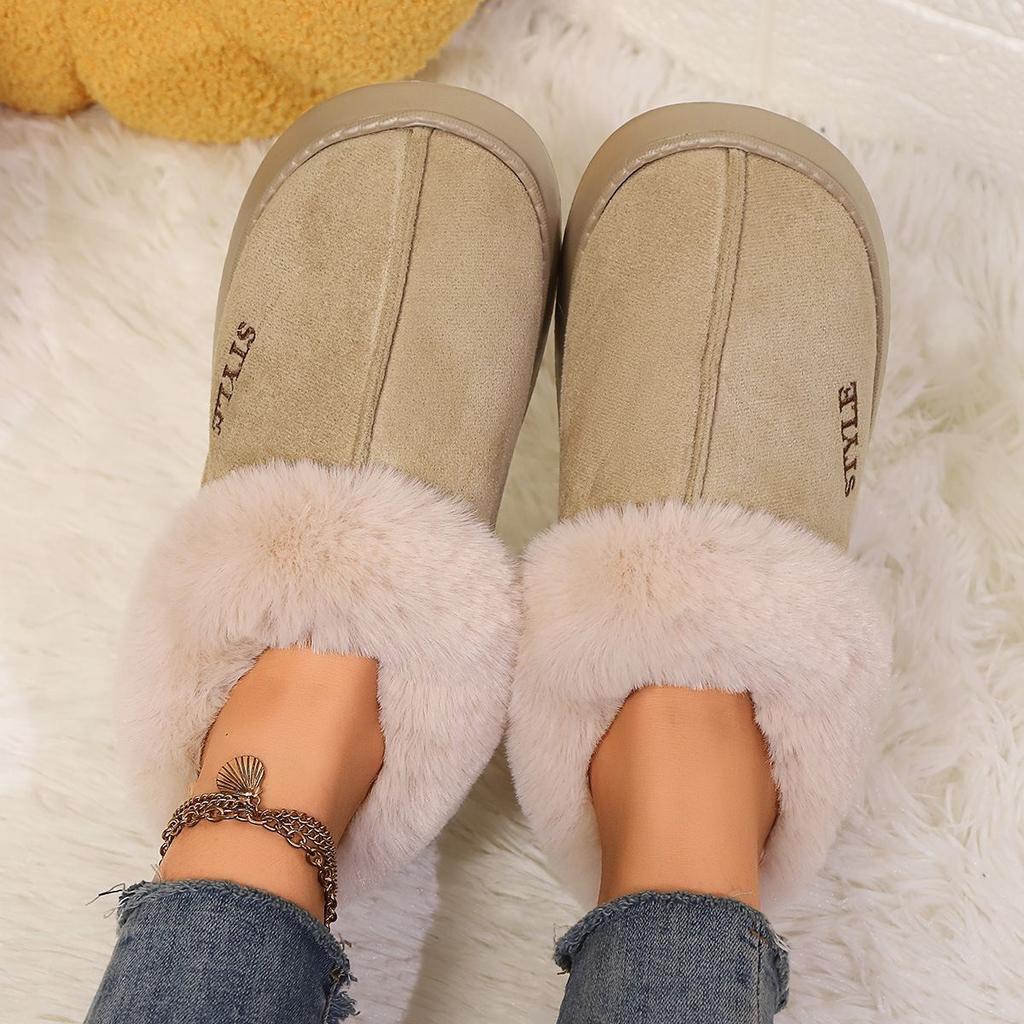 Couple's Luxury Comfortable Warm Fleece Lined Winter Slippers - Elegant, Warm, and Comfortable Thick Sole Indoor