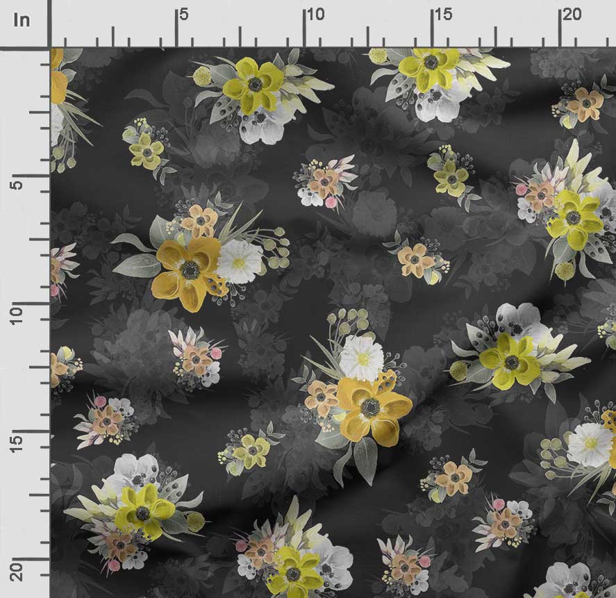 Soimoi Blomster vintagetrykk bomull Cambric Quilting Stoff Selges av The Yard 42 Tommer Bred Middels Vekt Bomullsstoff Syutstyr