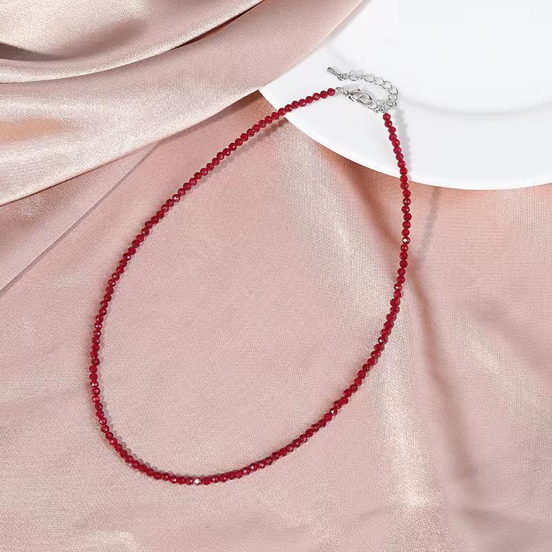 Vícebarevný spinelový náhrdelník pro ženy - Přírodní kámen Křišťálový choker Šperky Personalizované šperky