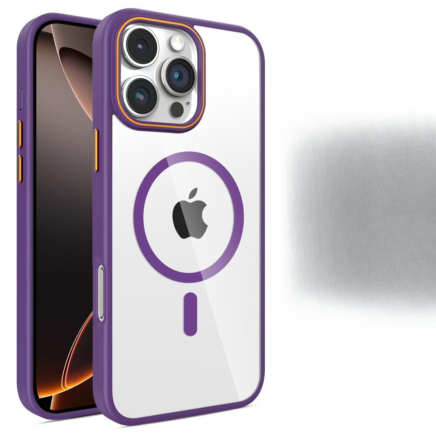 

Suitable for Apple 16PRO Transparent Phone Case, Color-matching Magnetic Acrylic IPhone14 iPhone 11pro