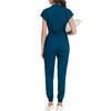 Ladies' Comfortable And Casual Solid Color Short Sleeved Pants Protective Suit Set
