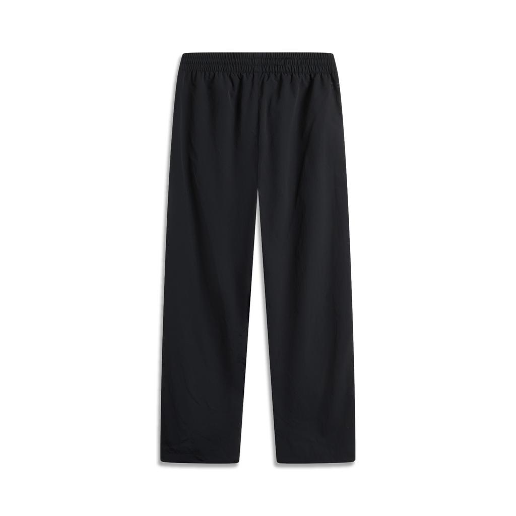 Li Ning Sports Fashion Series Straight Leg Letter Mid Waist Casual Pants Men bottoms Black AYKU733-3