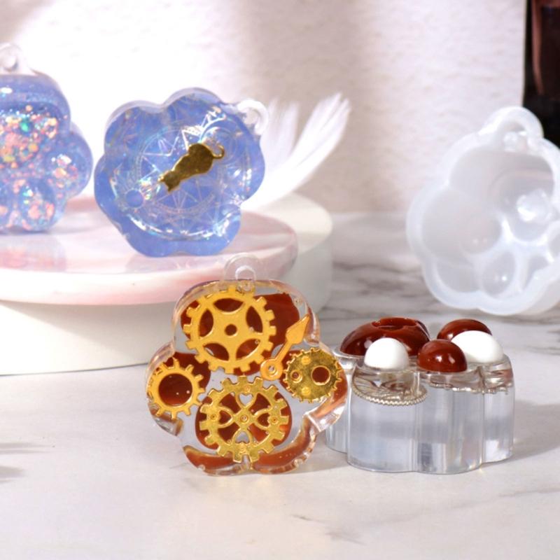 Animal Resin Mold Cat-Paw Silicone Epoxy Casting Mold for DIY Pendant Jewelry Making Handmade Lovely Keychain Craft