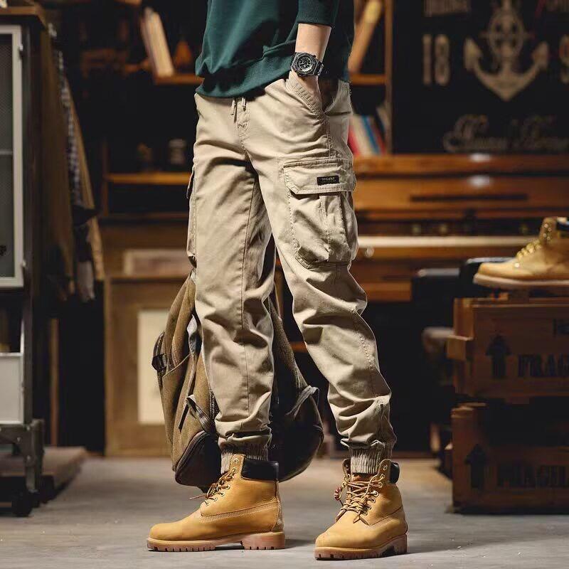 

Мужской хлопковый комбинезон American Retro Slim-Fit — модные, износостойкие рабочие брюки на весну и осень 2XL