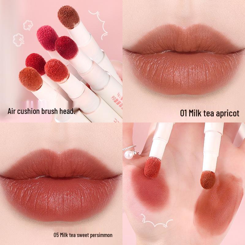 MINSHZEE Ming Xizhi Mattes Air Lippen-Gloss: Leichte Lippencreme & Puder für Herbst und Winter Aufhellung.