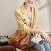 Large Capacity Black Brown Shoulder Bags For Women Large Shopper Bag Solid Color Soft Leather Crossbody Handbag Lady Travel Tote Bag