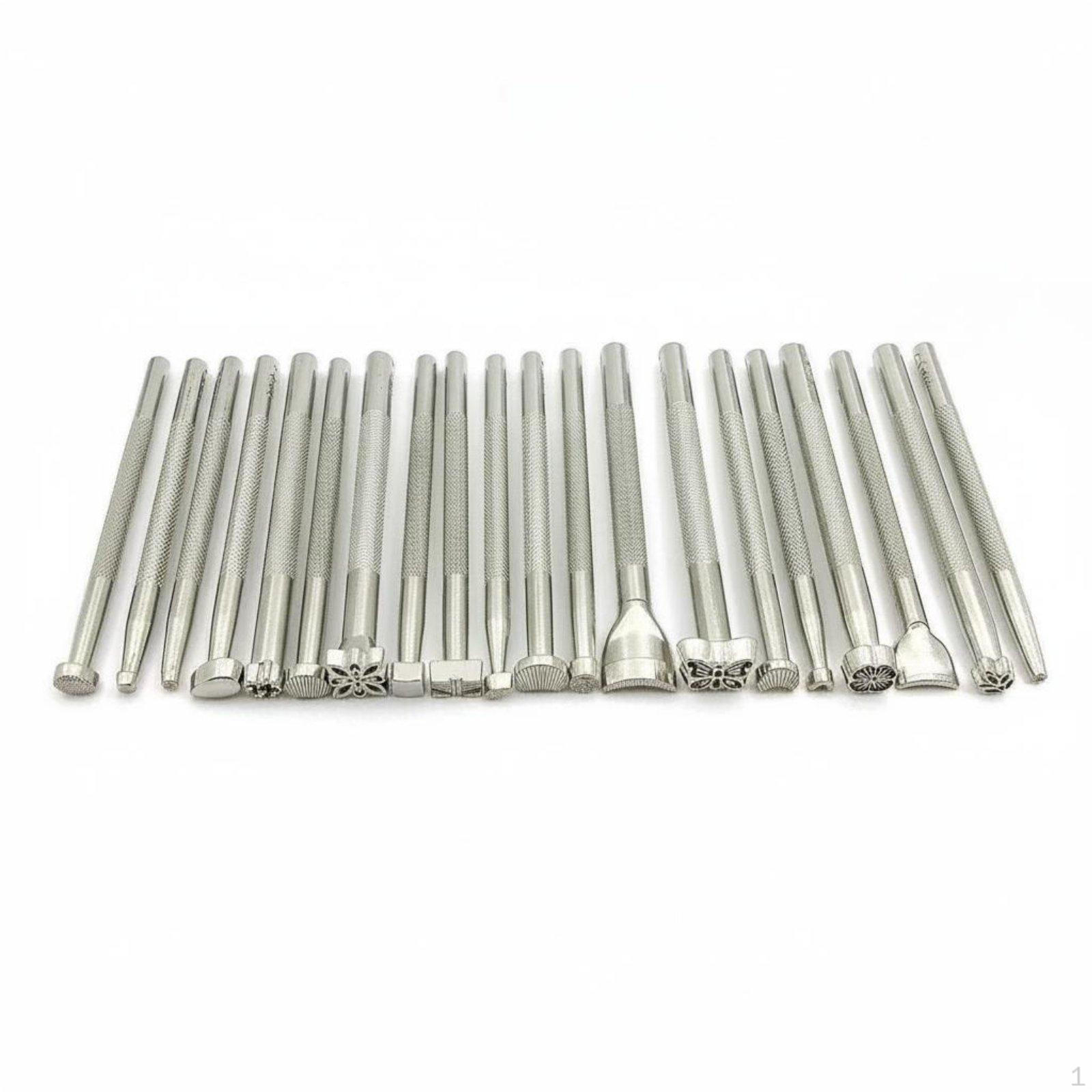20 Pieces Leather Stamping Tool Set Various Patterns Stamp Metal Saddle Making