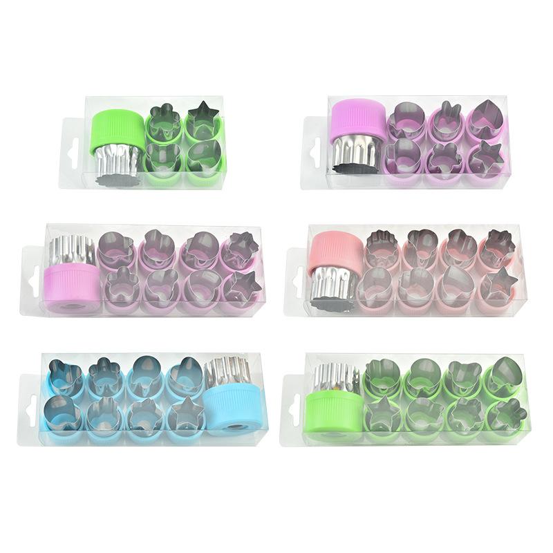Fruchtförmiger Teigtaschen-Ausstecher & Gemüse-Blumenausstecher 6-teiliges Set