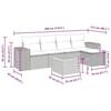 VidaXL Garden Furniture Set with Cushions 6 Pcs Beige Woven Resin, Outdoor Sofa Set, Corner Sofa Set 3325867
