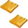 Faux Food Props PU Artificial Simulation Bread 11.5*11.5*2cm Fake Toast Slice Artificial Toast For Photography Props
