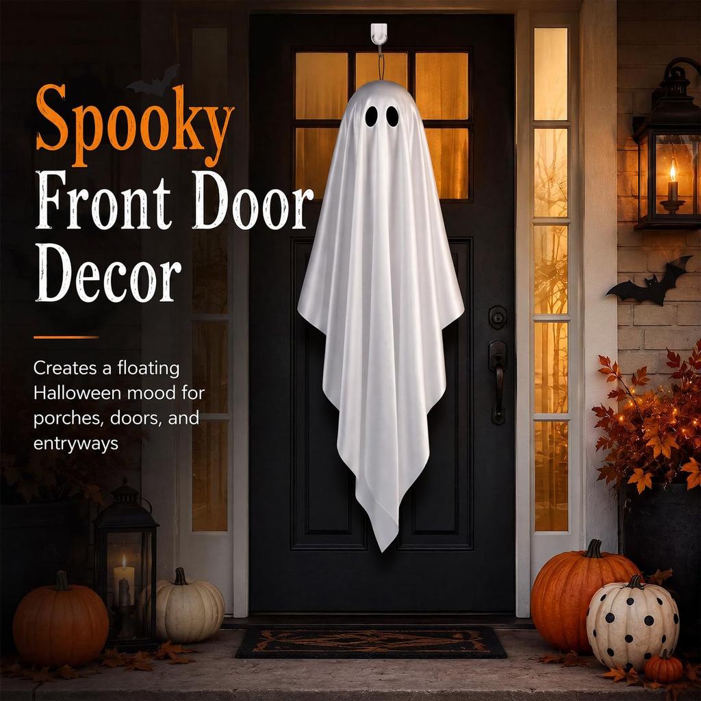 Große Halloween-Hängedekorationen mit Licht, Batteriebetrieben, 1,2m/1,5m/1,8m, Innen-Außen-Dekoration