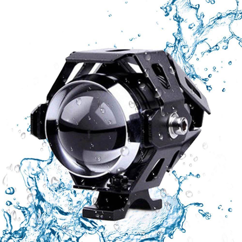 2Pcs U5 3000LM 125W Motorcycle Headlight Upper Low Beam LED Motorbike  Driving  Spot Fog Spot Bulb Light & Switch