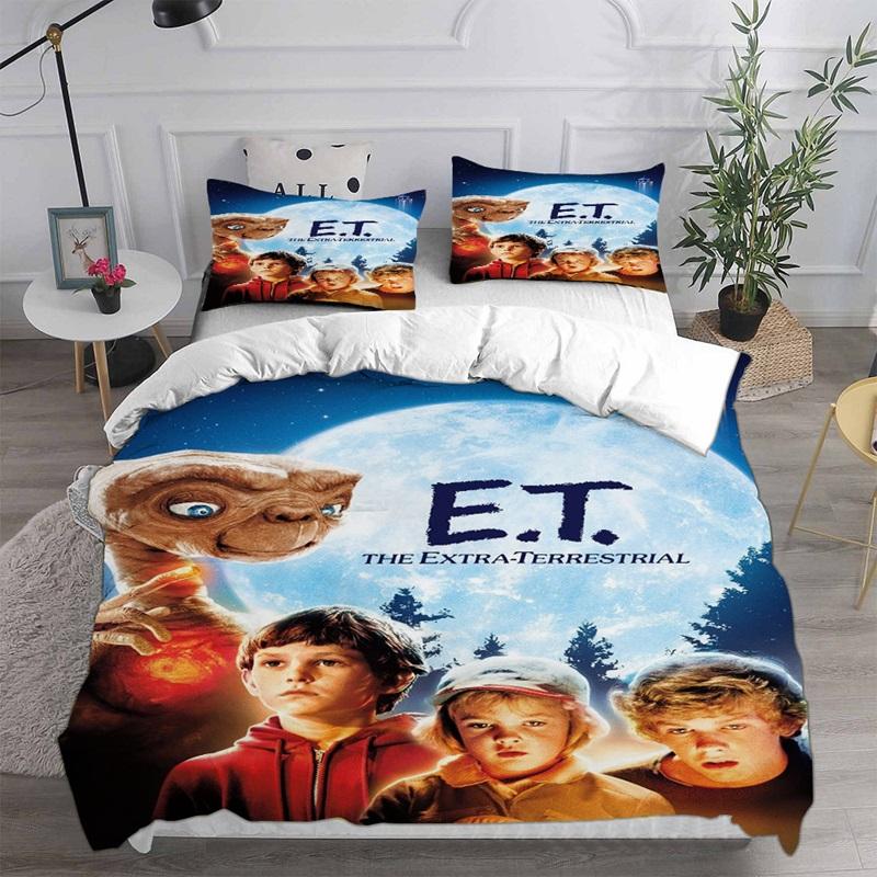 

E.T. The Extra-Terrestrial Bedding Sets Comforter Quilt Bed Cover Duvet Cover Pillow Case 2-3 Pieces Sets Kids Adult Size AU King 245x210cm