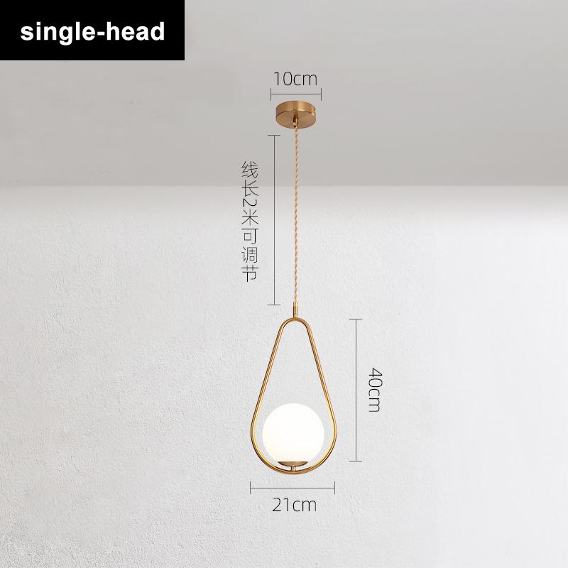 

Креативная люстра для ресторана, Современный светлый люкс для бара, Одноламповая, Минималистичная спальня, Светильник для кабинета, Прикроватная люстра 12W