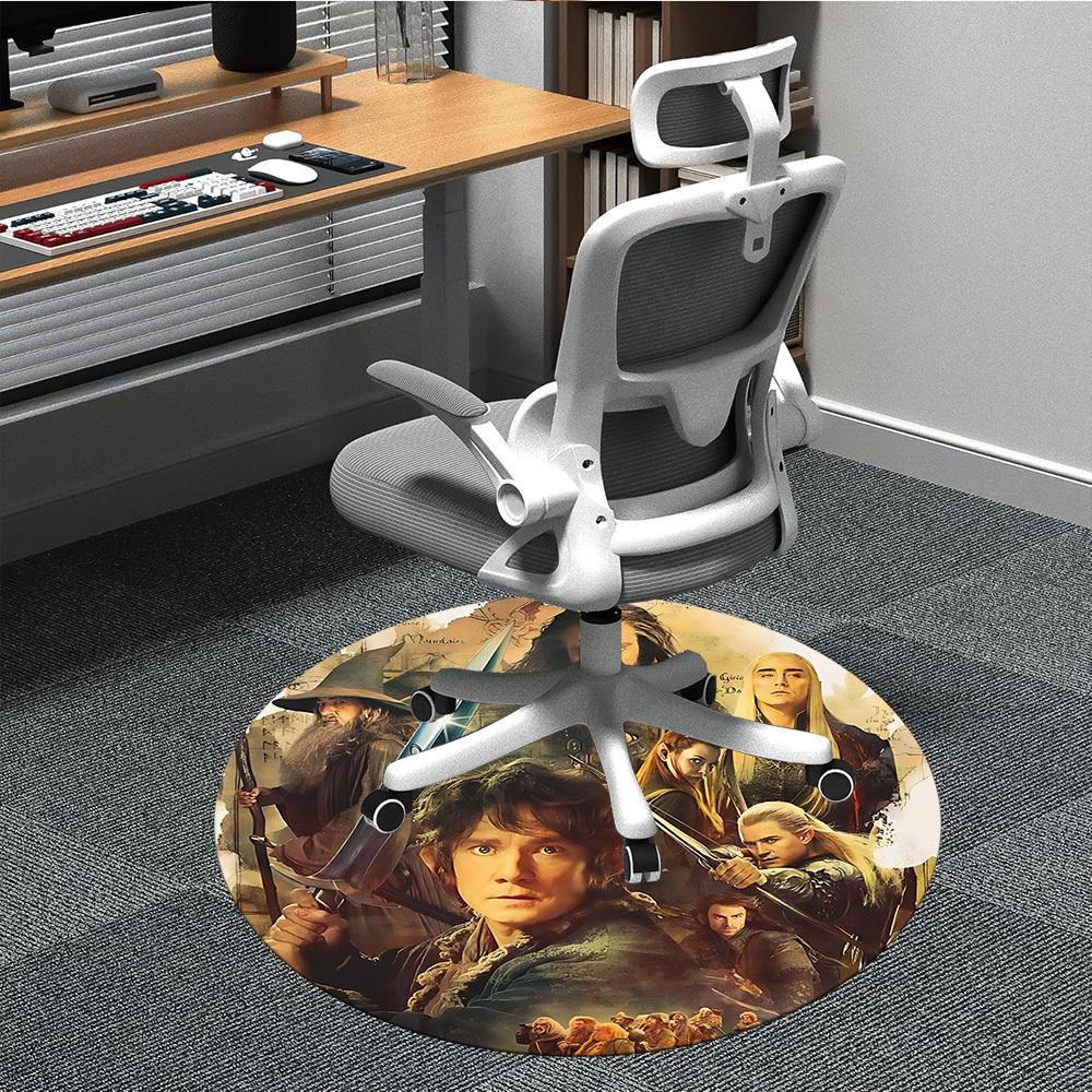 

1PC The-Hobbit Office Round Rug, Non-slip, Soft and Durable Office Rug for Interior Decoration, Perfect for Office, Beautiful Decoration 80cm