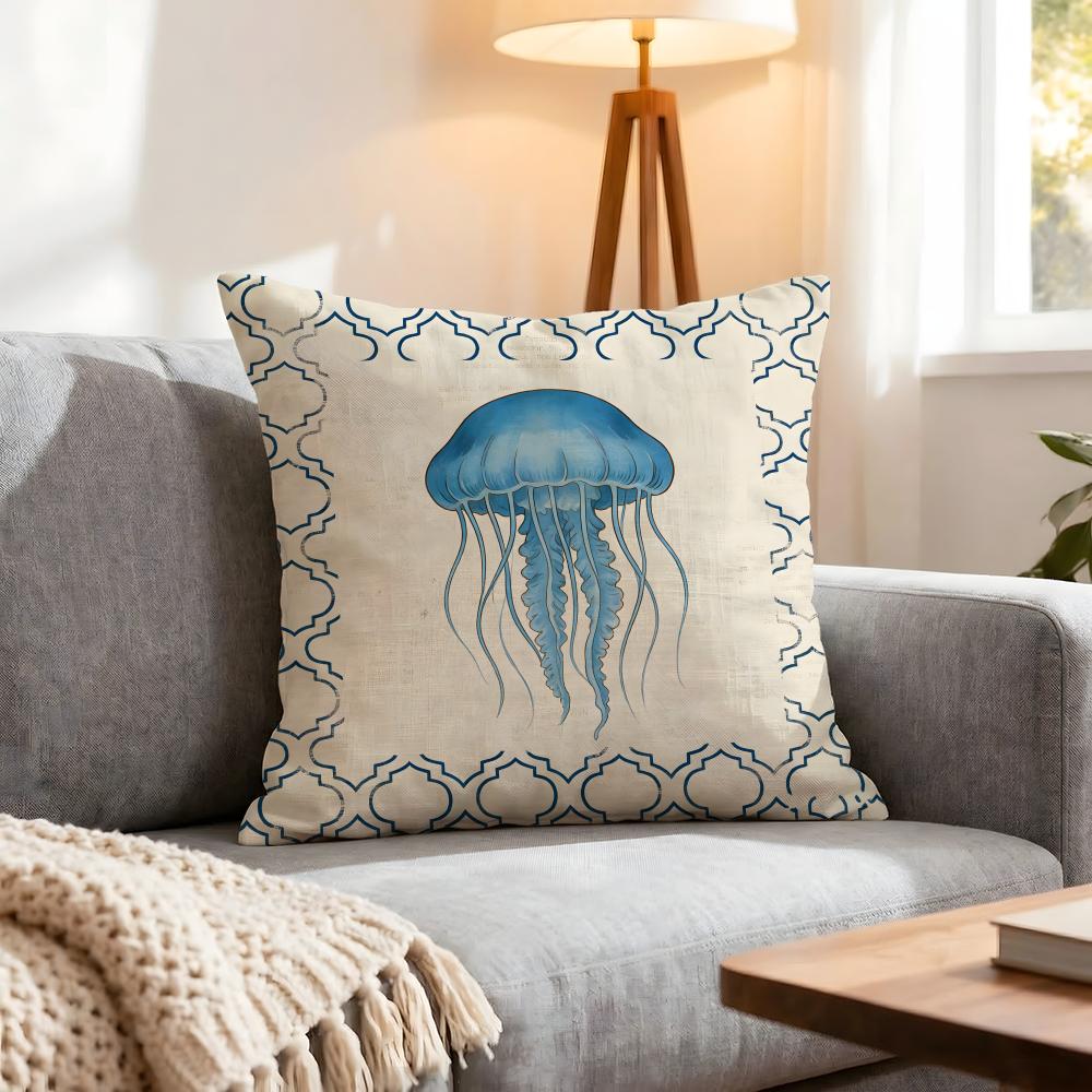 Pattern Conch Pattern Cushion Cover 1Pcs Decorative Covers Soft Cushion Case For Sofa Couch Decor 40X40 45X45 Pillowcases