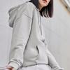 Li Ning Liu Zhi Series Solid Color Logo Pattern Loose Pullover Hoodie Men Hoodies Gray AWDRF47-3