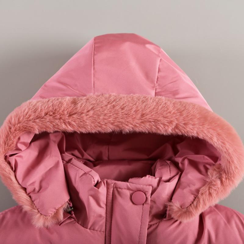Kinderkleidung Mädchen Winter Lange Mäntel Baumwollpolsterung Jacken Dicke Kapuze Kinder Oberbekleidung für Mädchen Kleidung
