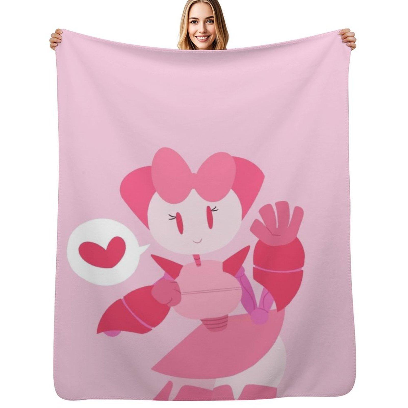 Robot Boy Robot Girl Throw Blanket Flannel Fleece Soft Warm Throw Blanket 102x76cm(40x30in)