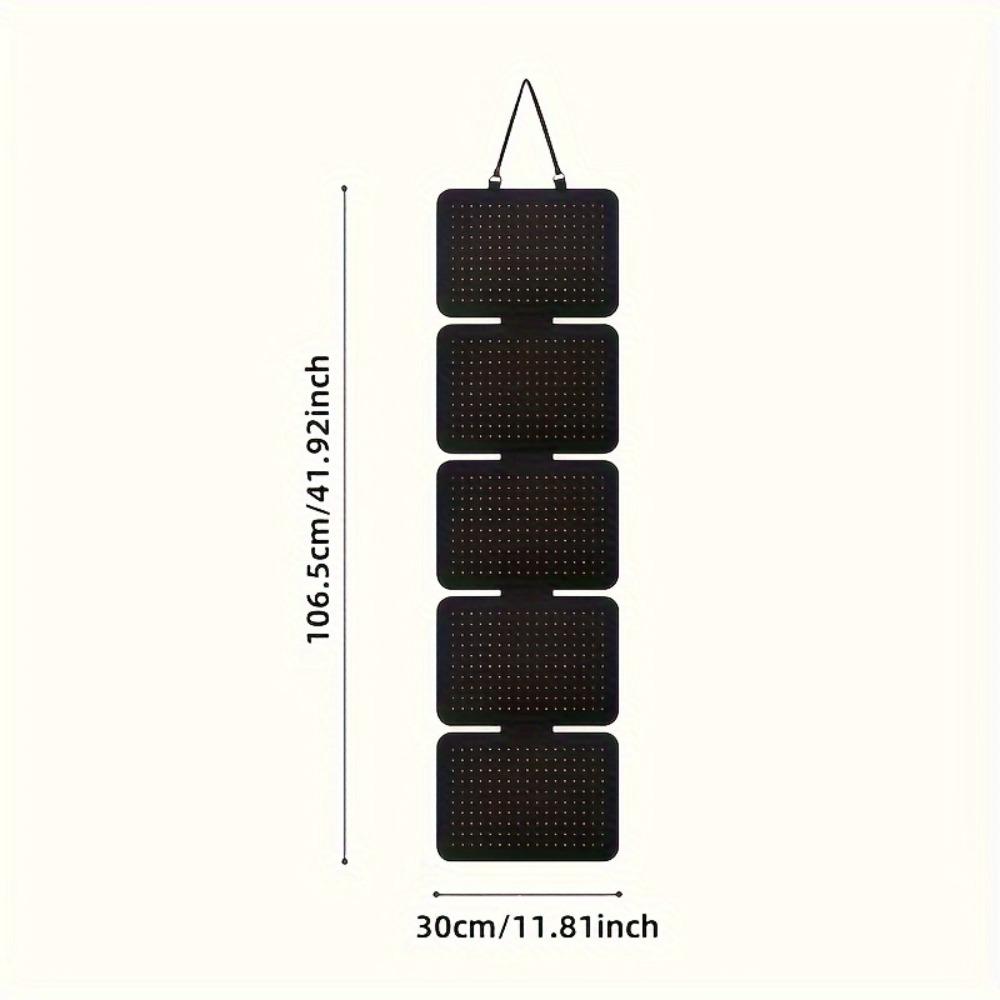 Wall Hanging Earring Display Bag 5-Tier Jewelry Storage Bag Foldable Felt Jewelry Organizer  Home