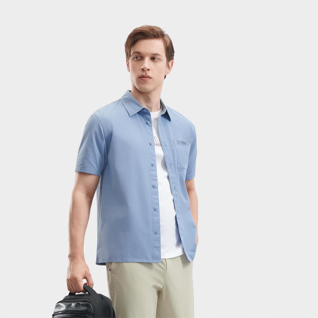 FILA Modern Heritage Casual Fashion Simple Short Sleeve Shirt Men shirts F11M421401FBU