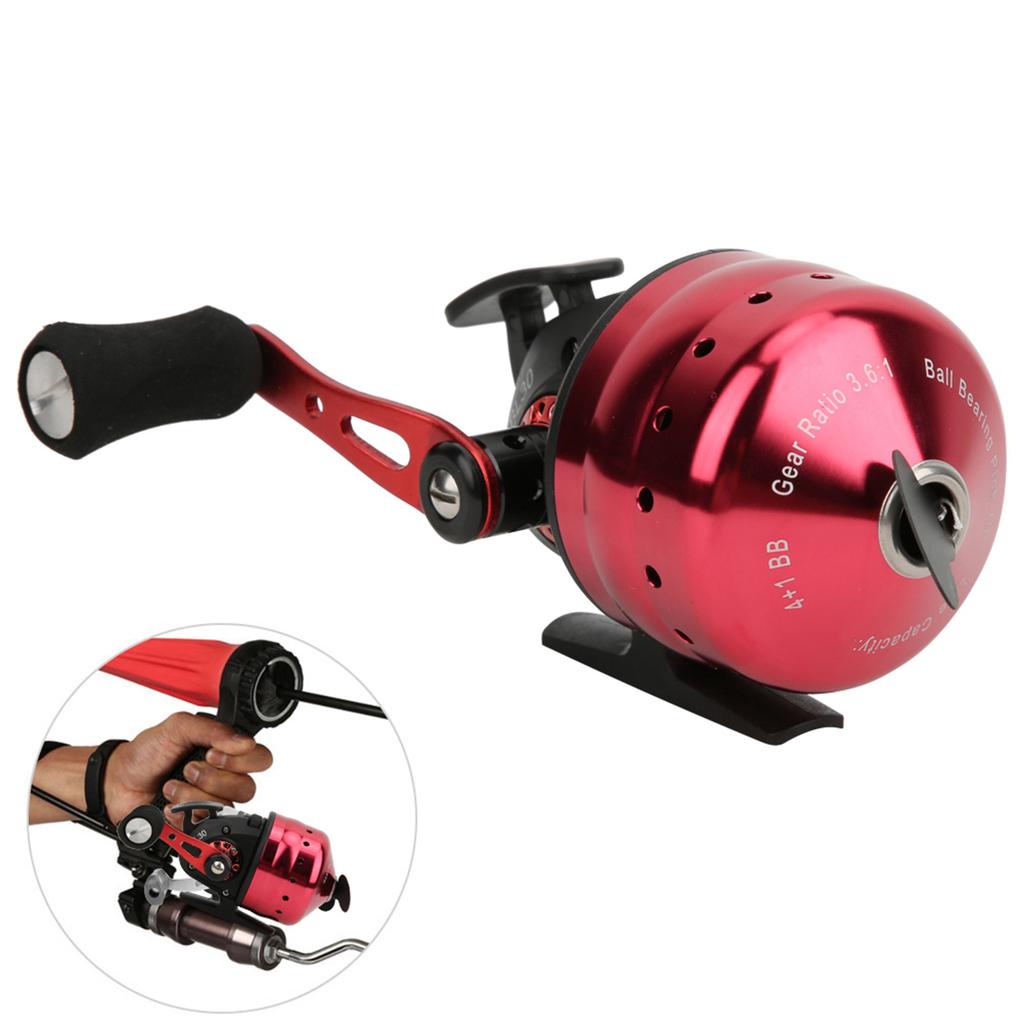 Outdoor Bow Fishing Spincast Reel Inside Lines Closed Fish Hunting Shooting Accessorygolden