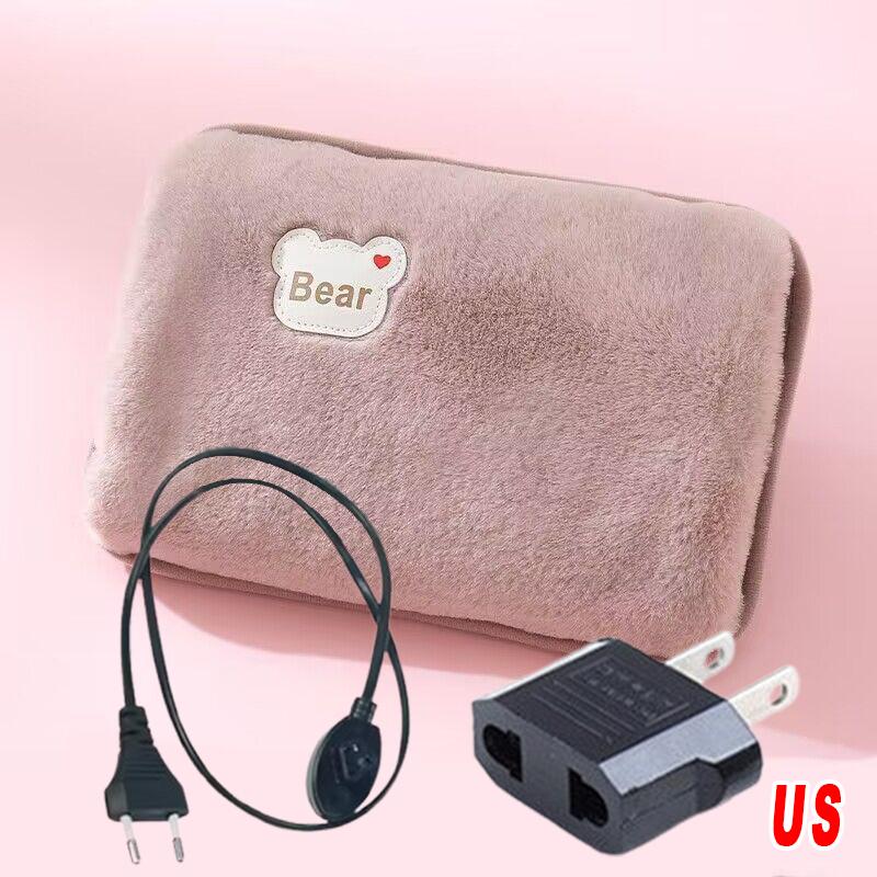 Rechargeable Electric Hot Water Bag Soft Winter Hand Warmer Home Heater Reusable Bottle EU Plug Portable Pocket Warmer Office