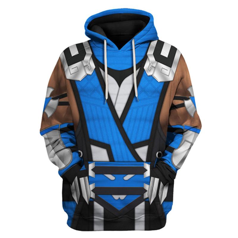 Gra Walki Mortal Kombat Bluza z Kapturem Graficzna Dla Mężczyzn Nadruk 3D Oversize Bluza z Kapturem Modny Casual Sudaderas
