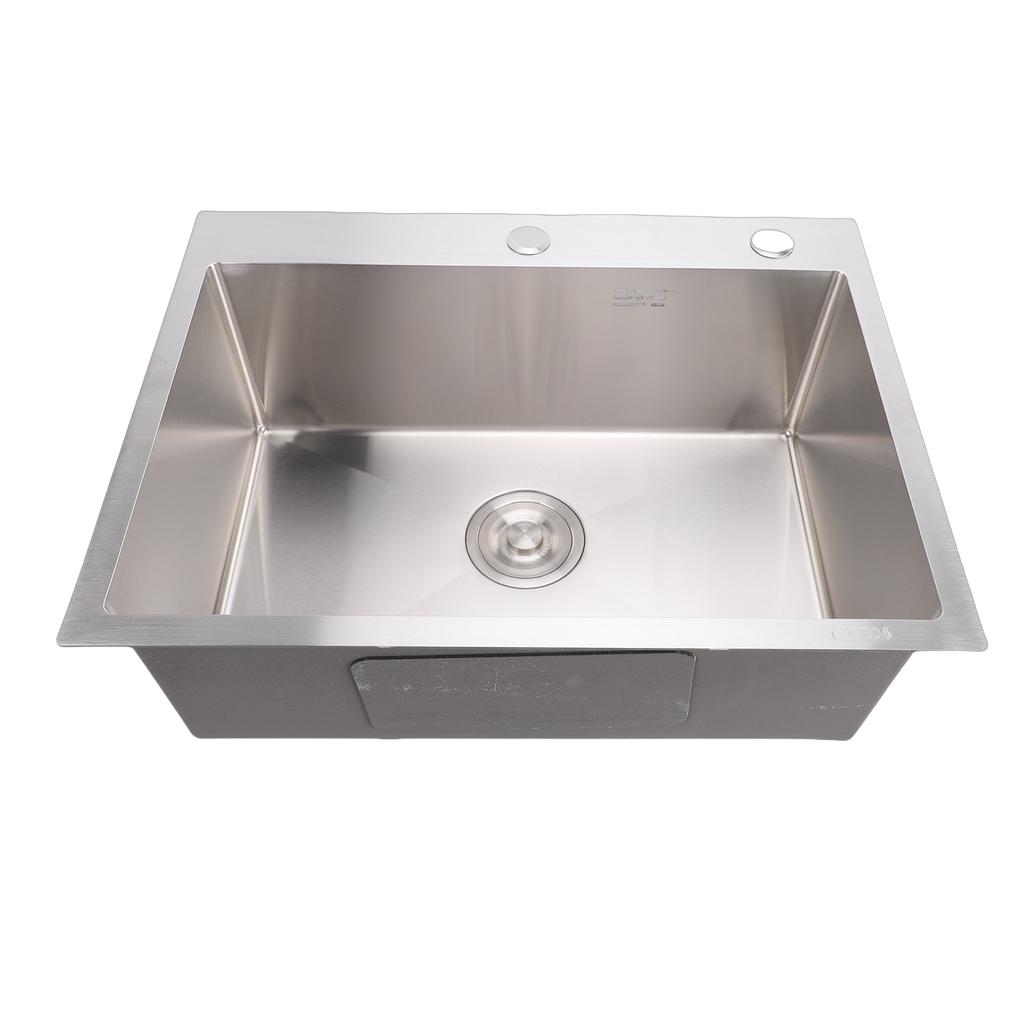 Stainless Steel RV Sink 24 Inch Single Bowl Kitchen Sink Basin Top Mount Undermount with Nano Coating for Food Truck
