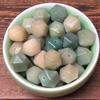 Carved White Jade Hexagonal Pink Gold Bodhi Bowl DIY Accessory