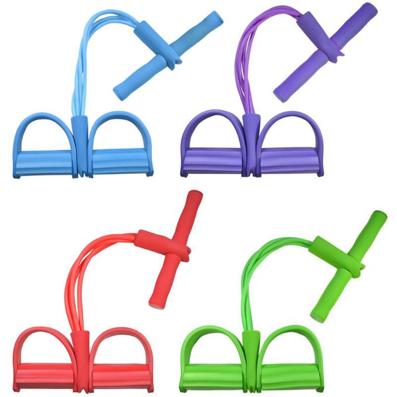 Foot Pedal Sit-Up Assist: Strong Four & Six-Tube Resistance Bands