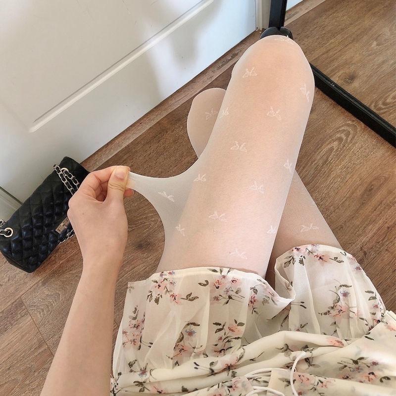 2 Pairs Woman Ultra Thin Red Heart-shaped Dots Sexy Stockings Breathable Comfortable Long Black Stockings for Women