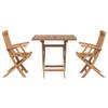 Garden Dining Set 3 Pcs Brown Solid Acacia Wood