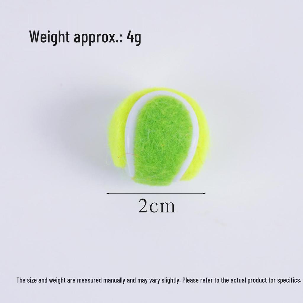 Mini Plush Tennis Ball Keychain - Creative DIY Sports Bag Pendant and Photography Prop