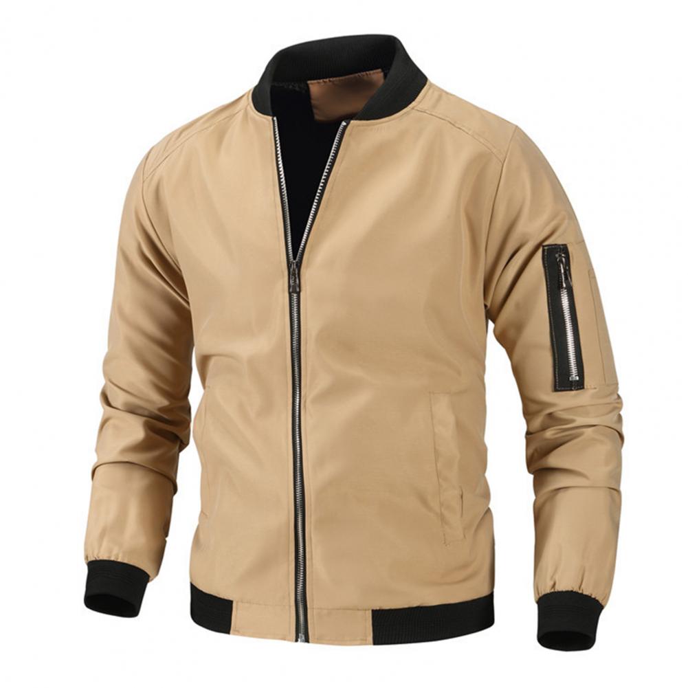 Men's Bomber Jacket Outerwear Casual Hip Hop Zipper Coats Windbreaker Fashion Baseball Uniform Aviator Jackets Male Clothing