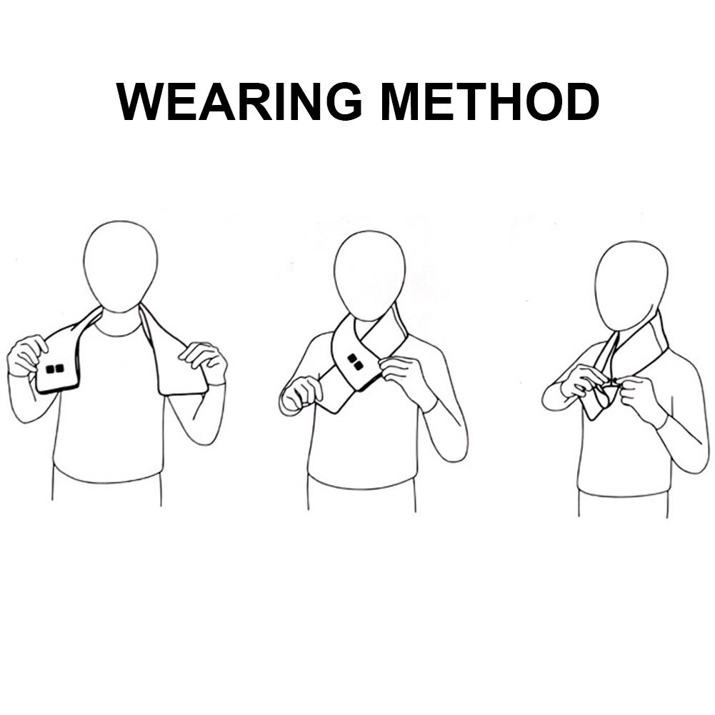 3 Temp Settings Winter Smart Heat Scarf Warm Electric Heating Scarf Soft Electric Heated Neck Pad for Winter Christmas Gifts