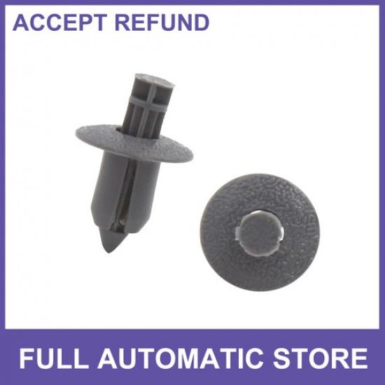 FIFTY 8mm Hole Plastic Push Type Rivet Fastener Door Bumper Pin Clips Universal