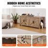 Cat Litter Box Enclosure Wooden Litter Box Furniture Hidden 2 Rooms Greige