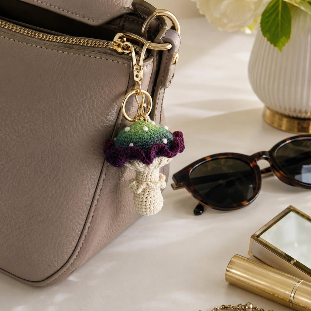 Knitted Keychain Cute Crochet Key for Bag Decoration