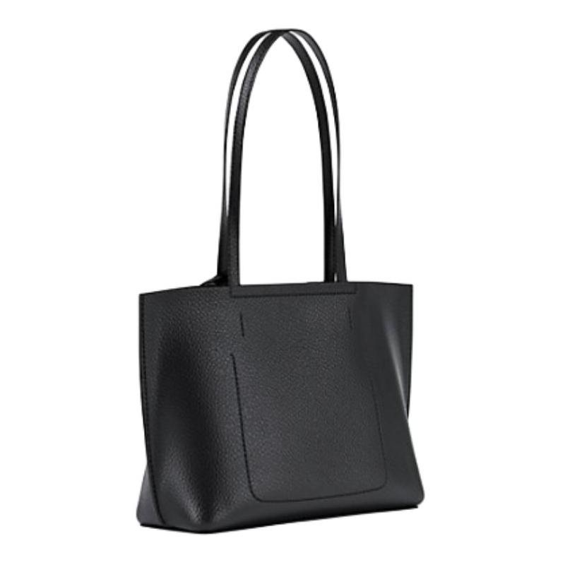 MICHAEL KORS Evelyn Evelyn Logo Polyurethane Tote Shoulder Bag Small Women Black