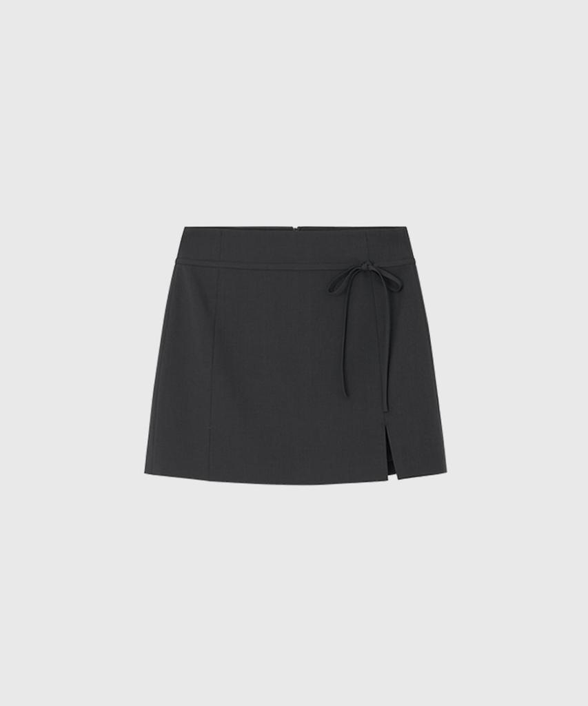 Lugkaeseuteu Senna H-Line Set Mini Skirt_Charcoal / Senna H-Line Set Mini Skirt_Charcoal