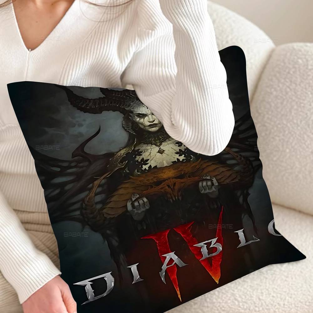 

RPG Game D-Diablo 4 Personalized picture text home decorative pillows Household Gifts 45x45cm 12x12Inch