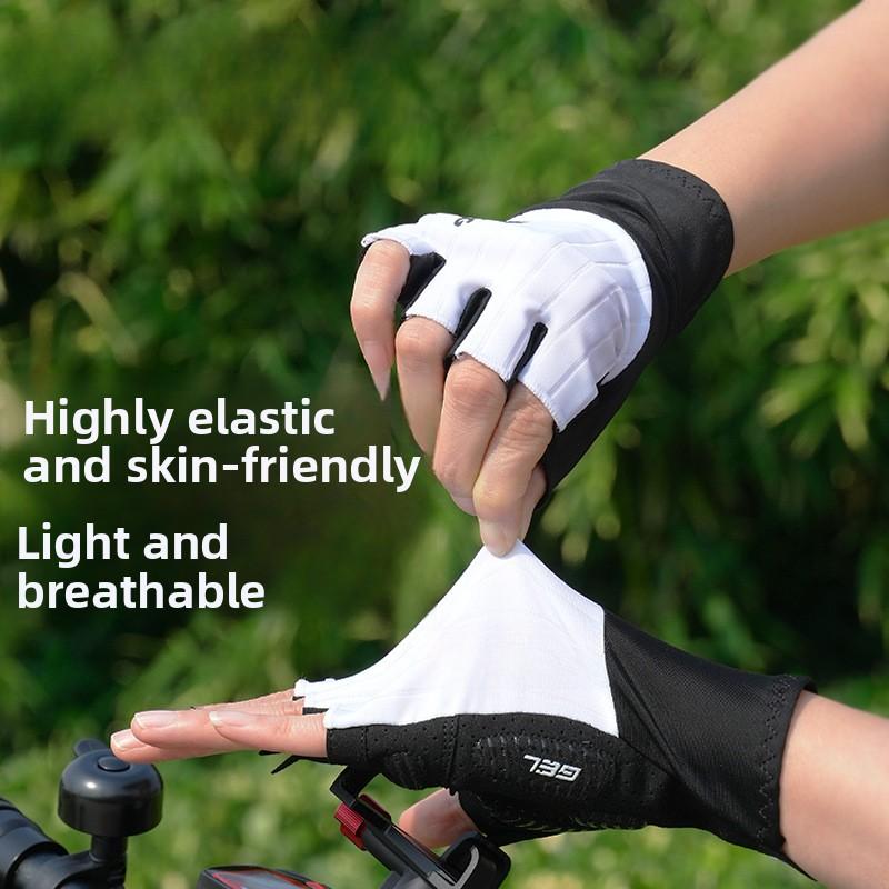 Sommer-Fahrradhandschuhe Halbfinger Herren und Damen Atmungsaktiv Stoßdämpfend Verschleißfest Fahrrad Fitness Outdoor-Sport Handschuhe