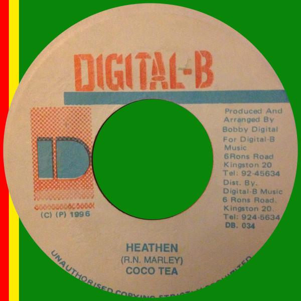7inch Record COCOA TEA - Heathen DB034 Digital-B 1996 Jamaica Reggae, Ska & Dub Used