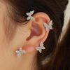 Strass Schmetterling Ohrklemme: Kein Piercing, Eleganter Funkelnder Clip-Ohrring