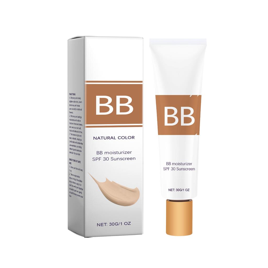 Moisturizing Protective BB Cream (Natural Tone), Hydrating Concealing Lightweight Base Nude Natural Skin Tone