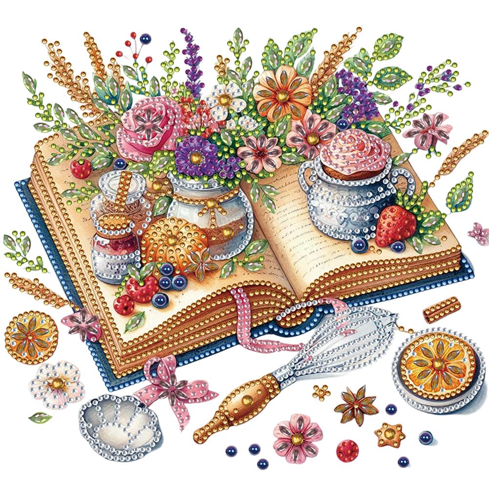 5D DIY Partial Special Shaped Drill Diamond Painting Kit Flower Decor 30x30cm